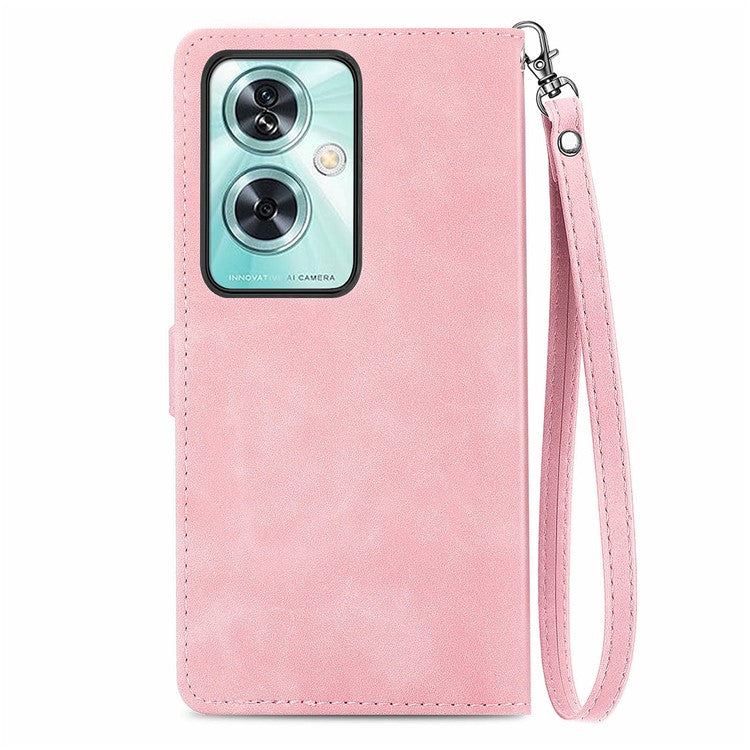 For OnePlus Nord N30 SE 5G Case Leather Floral Phone Cover Zipper Cash Pocket - Pink