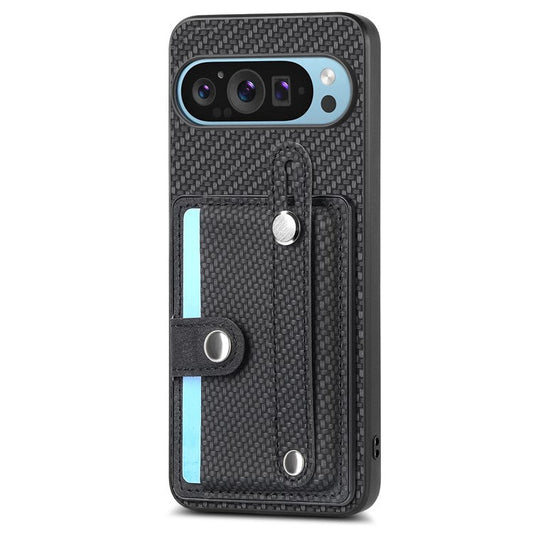 C1-01 For Google Pixel 9 Case Card Holder Kickstand PU Leather Back Phone Cover - Black