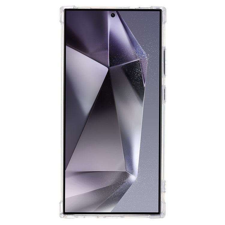 For Samsung Galaxy S24 Ultra Case Drop-proof TPU Phone Cover with Card Paper - Aurora Feather