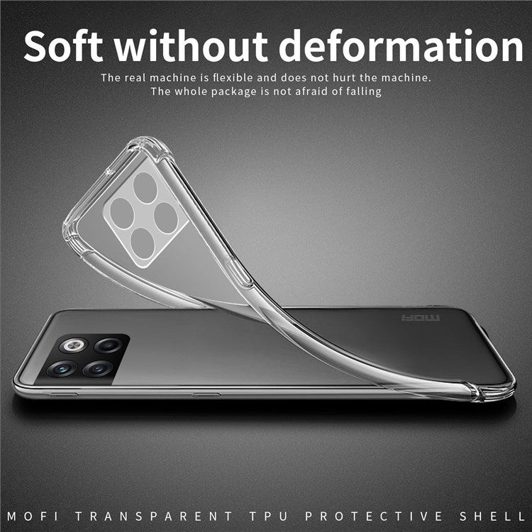 MOFI Transparent Phone Case For OnePlus 10T 5G / Ace Pro 5G Anti-scratch Soft TPU Mobile Phone Back Cover