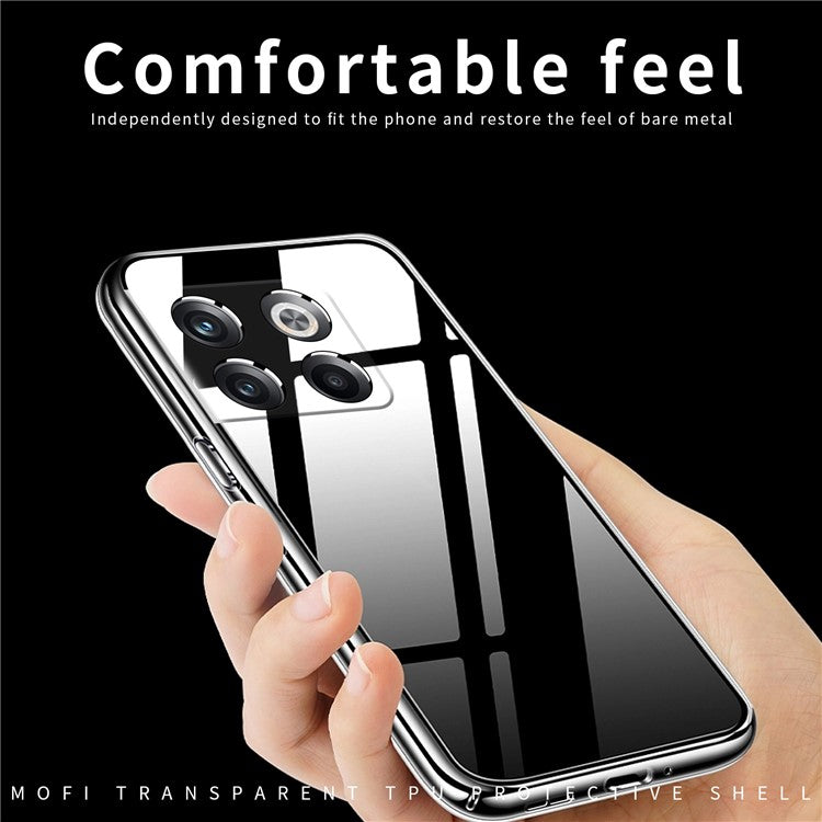 MOFI Transparent Phone Case For OnePlus 10T 5G / Ace Pro 5G Anti-scratch Soft TPU Mobile Phone Back Cover