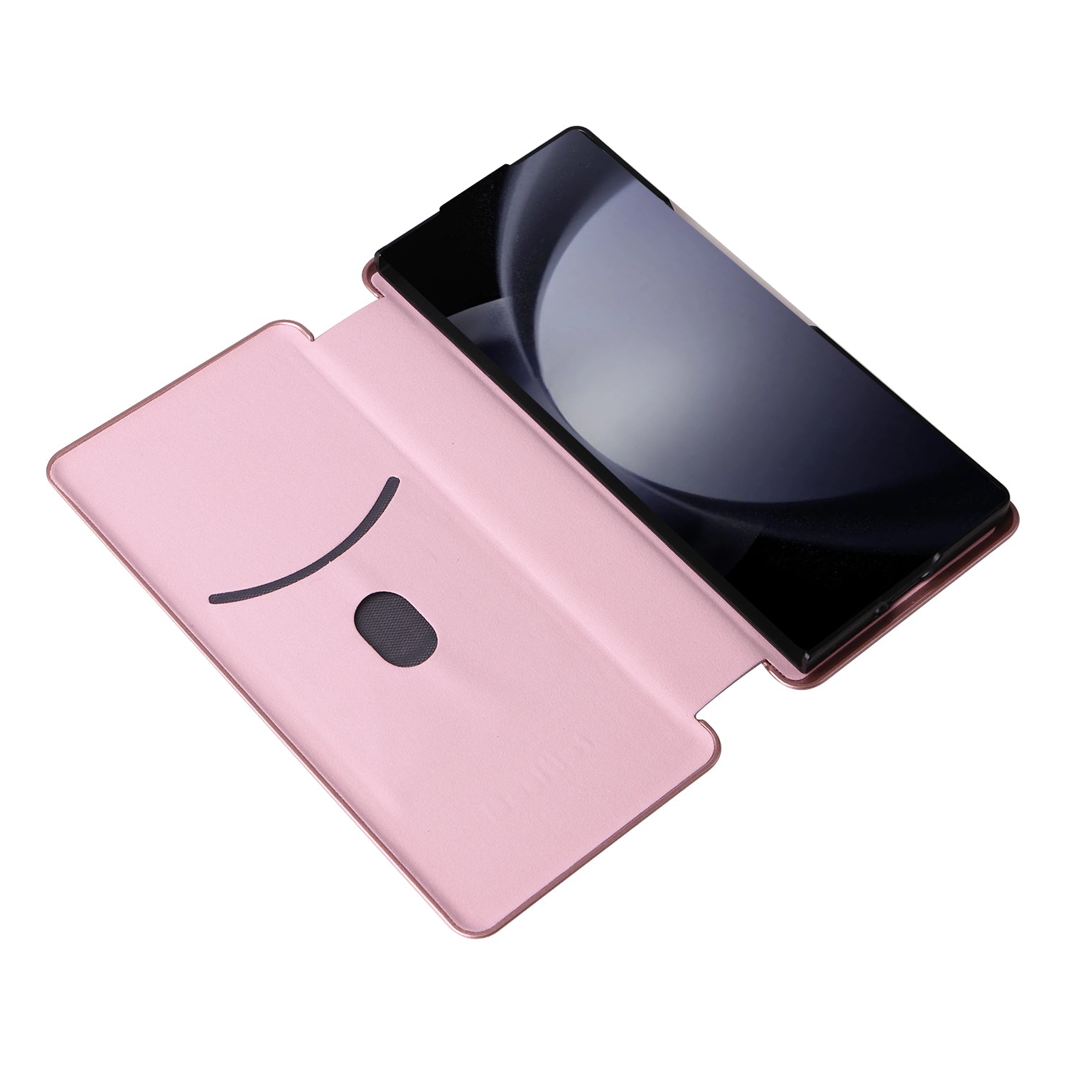 For Samsung Galaxy Z Fold6 5G Case Card Holder Stand PU Leather Phone Cover - Rose Gold