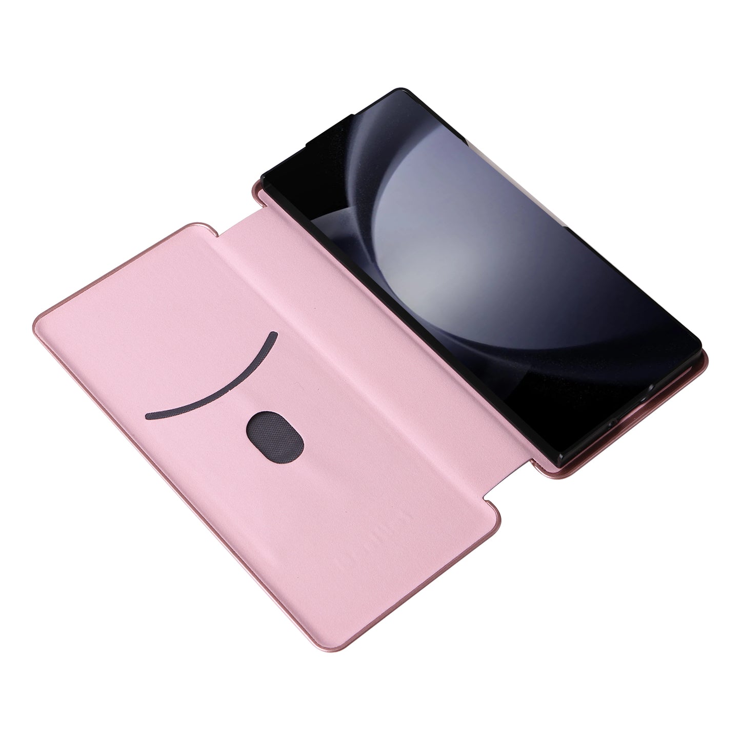 For Samsung Galaxy Z Fold6 5G Case Card Holder Stand PU Leather Phone Cover - Rose Gold