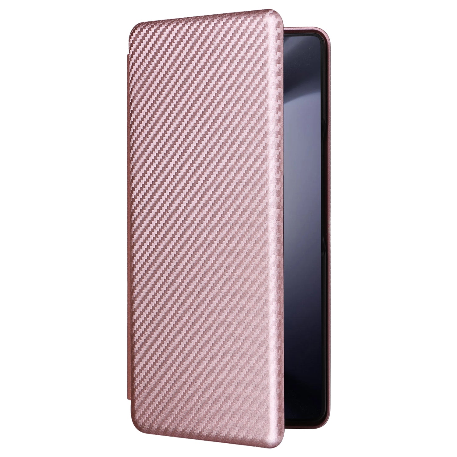 For Samsung Galaxy Z Fold6 5G Case Card Holder Stand PU Leather Phone Cover - Rose Gold
