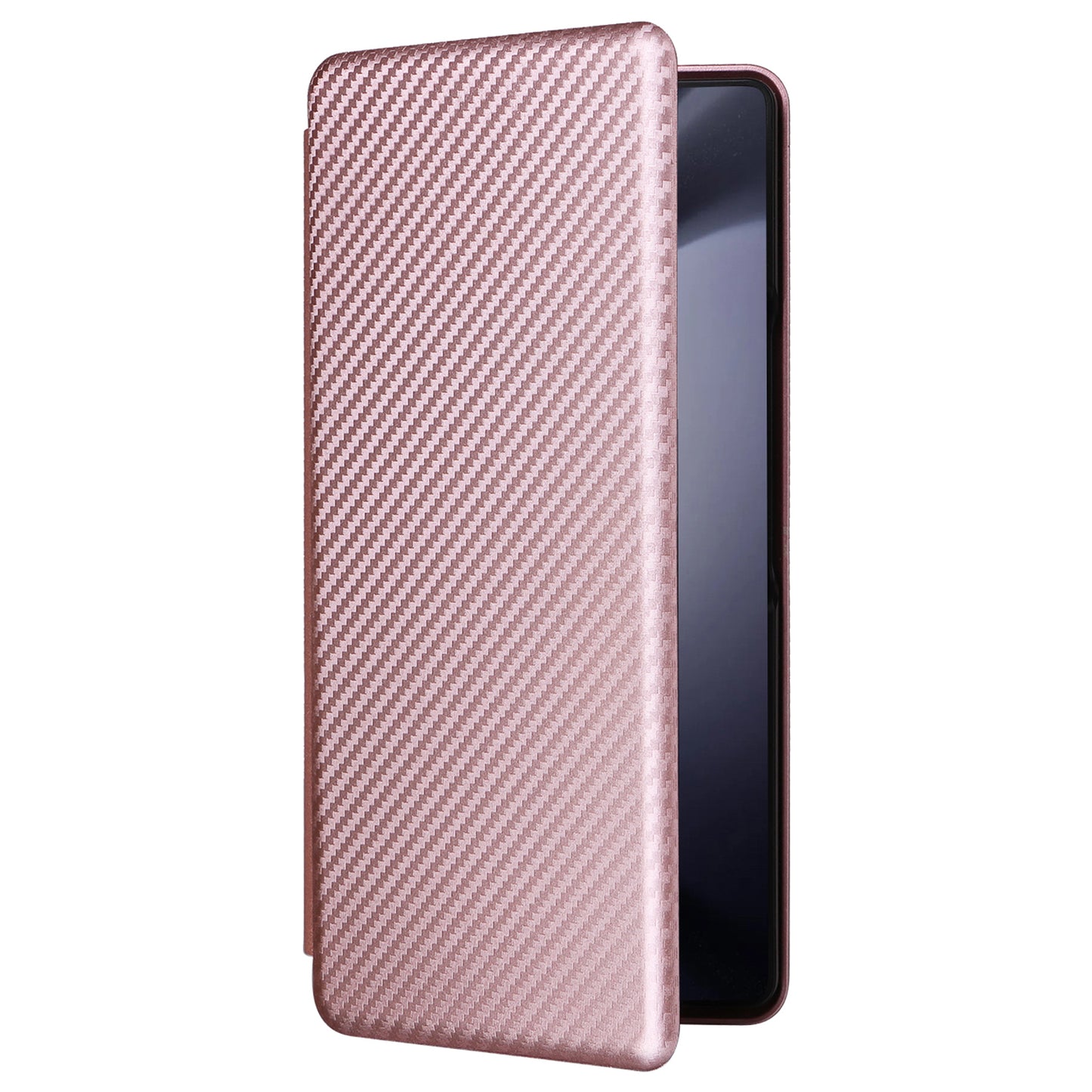 For Samsung Galaxy Z Fold6 5G Case Card Holder Stand PU Leather Phone Cover - Rose Gold