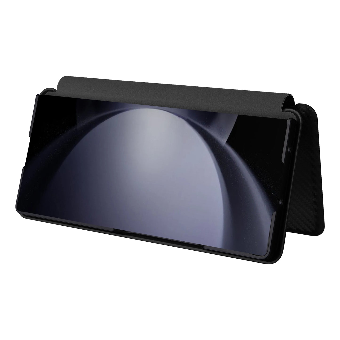 For Samsung Galaxy Z Fold6 5G Case Card Holder Stand PU Leather Phone Cover - Black