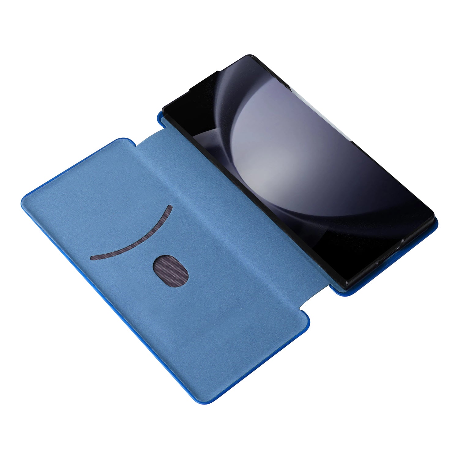 For Samsung Galaxy Z Fold6 5G Case Card Holder Stand PU Leather Phone Cover - Blue
