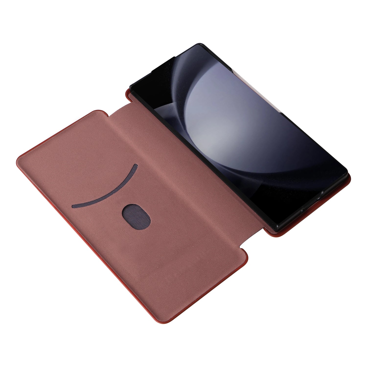 For Samsung Galaxy Z Fold6 5G Case Card Holder Stand PU Leather Phone Cover - Brown