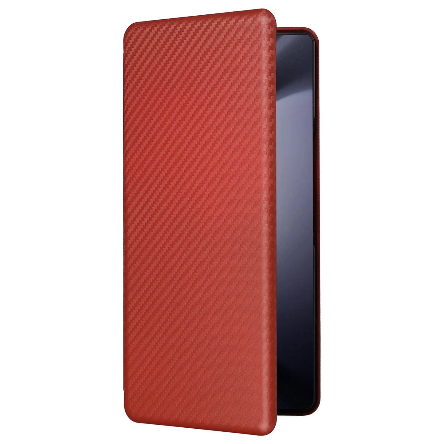 For Samsung Galaxy Z Fold6 5G Case Card Holder Stand PU Leather Phone Cover - Brown