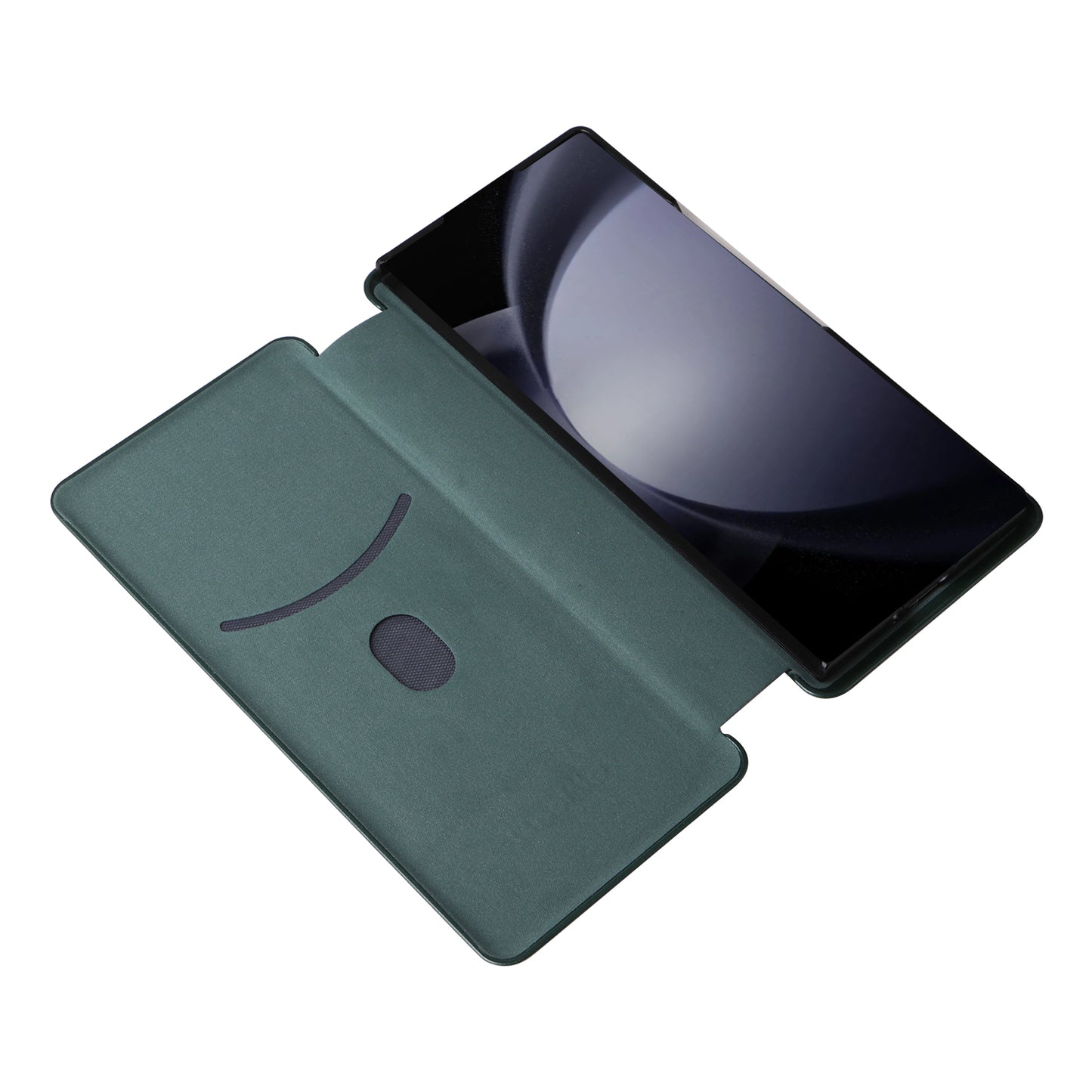 For Samsung Galaxy Z Fold6 5G Case Card Holder Stand PU Leather Phone Cover - Green