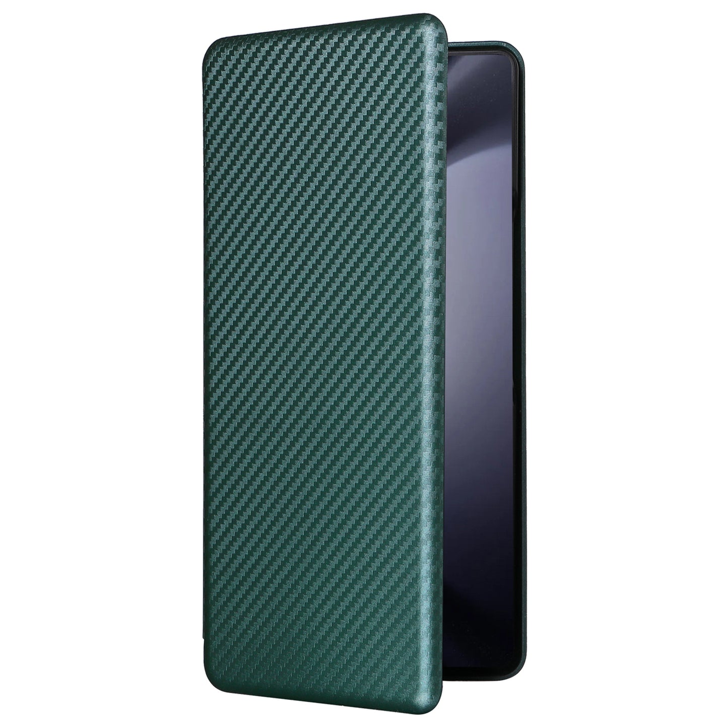For Samsung Galaxy Z Fold6 5G Case Card Holder Stand PU Leather Phone Cover - Green