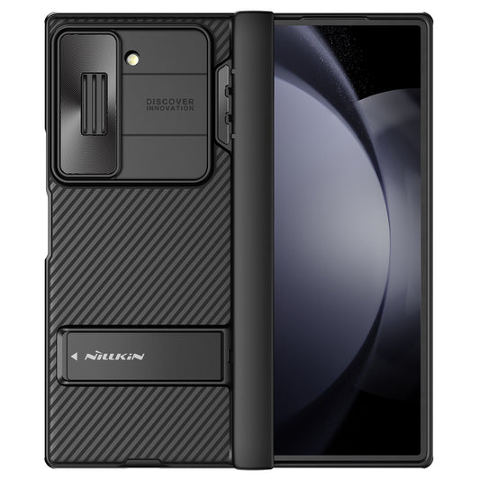 NILLKIN Camshield Fold Case for Samsung Galaxy Z Fold6 5G TPU+PC Kickstand Phone Cover Slide Camera Lid - Black
