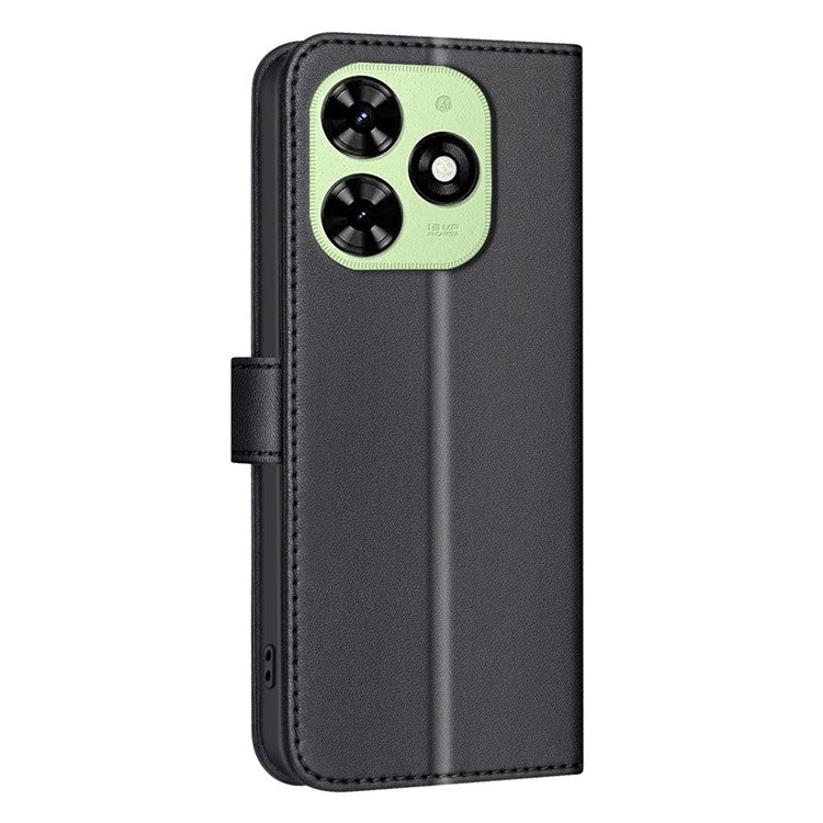 BINFEN COLOR BF34 for TECNO Spark 20C / Spark Go 2024 4G / Pop 8 Case Wallet Leather Phone Cover - Black