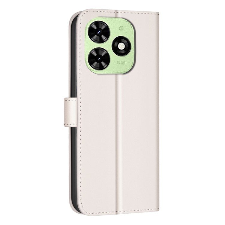 BINFEN COLOR BF34 for TECNO Spark 20C / Spark Go 2024 4G / Pop 8 Case Wallet Leather Phone Cover - Beige