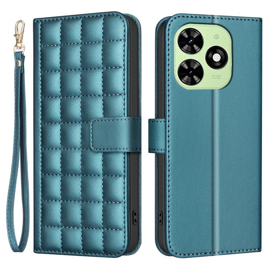 BINFEN COLOR BF34 for TECNO Spark 20C / Spark Go 2024 4G / Pop 8 Case Wallet Leather Phone Cover - Green