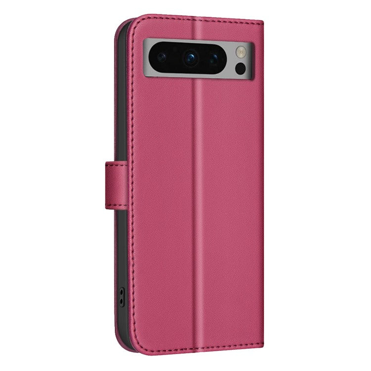 BINFEN COLOR BF34 for Google Pixel 8 Pro Case Leather Phone Cover Square Grid Pattern - Red