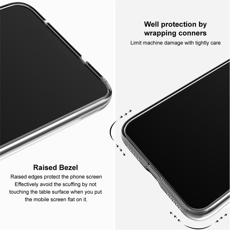 IMAK UX-5 Series For Google Pixel 9 / Pixel 9 Pro TPU Case Mobile Phone Back Cover - Transparent Black