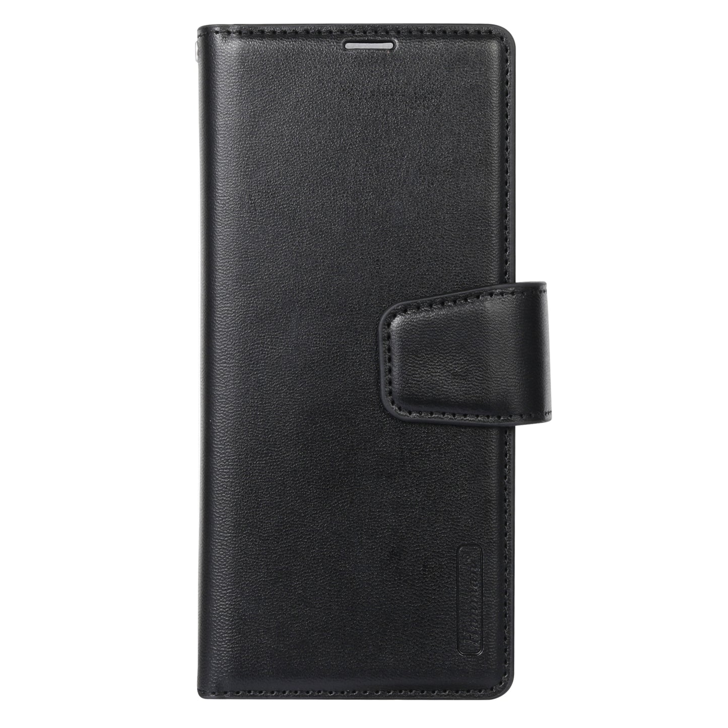 HANMAN Mill Series Flip Cover for Samsung Galaxy Z Fold6 5G Wallet Phone Case PU Leather Stand Shell - Black