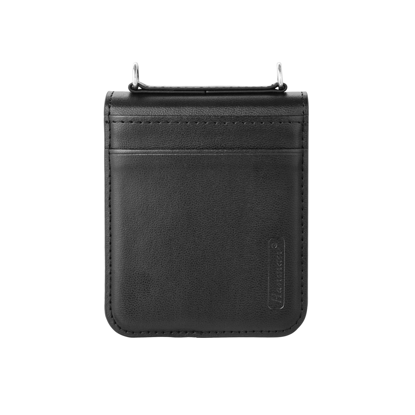 HANMAN Mill Series Flip Cover for Samsung Galaxy Z Flip6 5G Case PU Leather Phone Cover with Card Slot - Black
