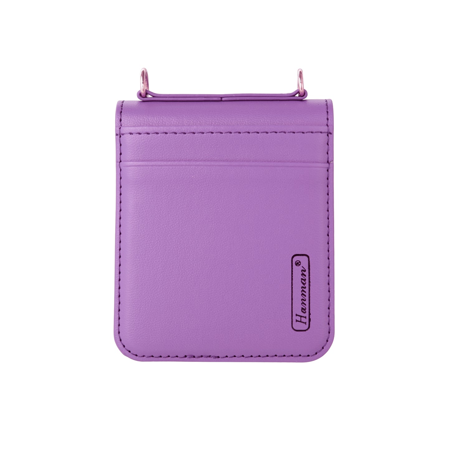 HANMAN Mill Series Flip Cover for Samsung Galaxy Z Flip6 5G Case PU Leather Phone Cover with Card Slot - Purple