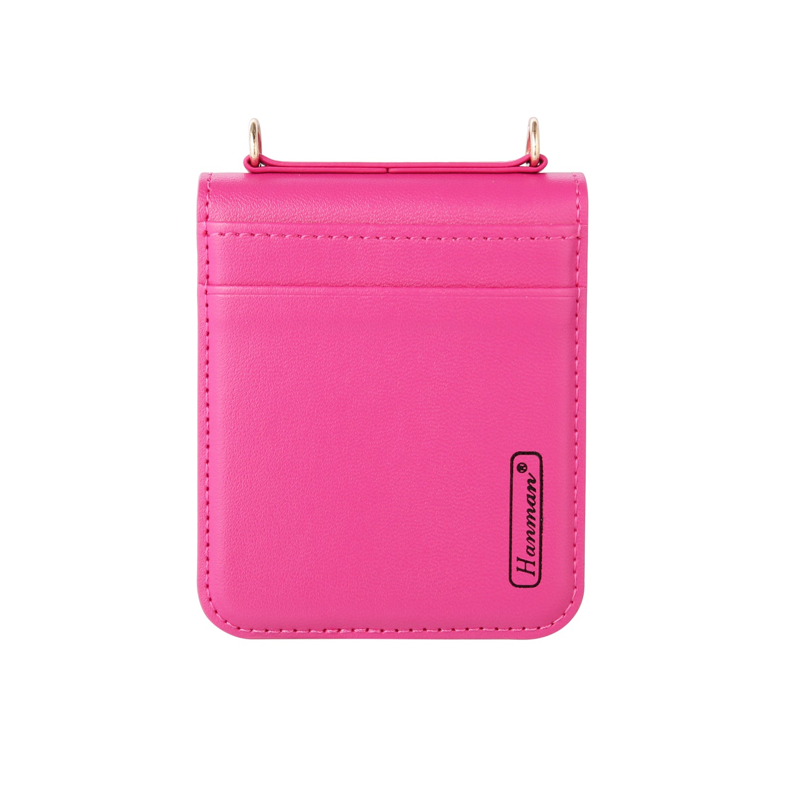 HANMAN Mill Series Flip Cover for Samsung Galaxy Z Flip6 5G Case PU Leather Phone Cover with Card Slot - Rose