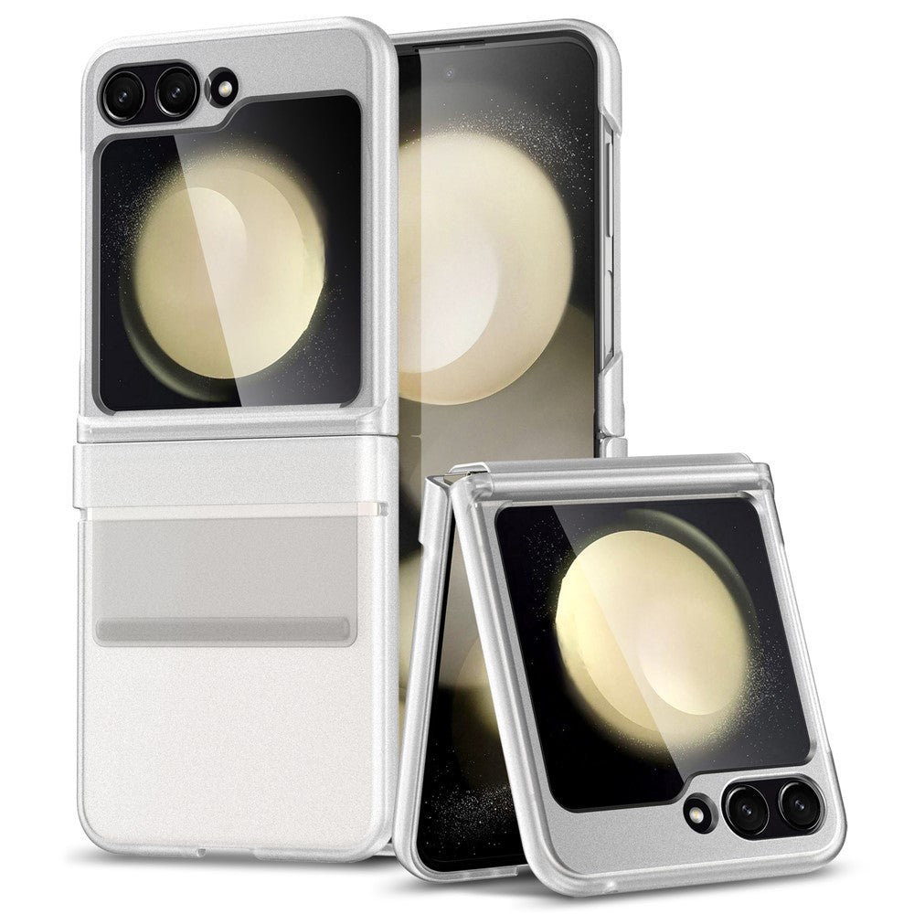 For Samsung Galaxy Z Flip7 FE 5G / Z Flip6 5G Case Shockproof PC+PU Phone Cover - Transparent