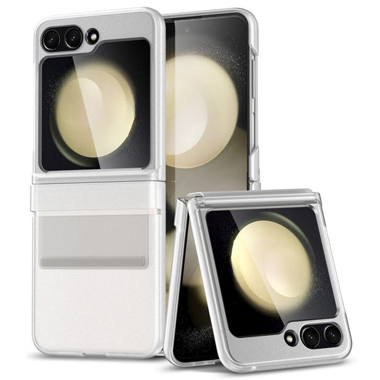 For Samsung Galaxy Z Flip7 FE 5G / Z Flip6 5G Case Shockproof PC+PU Phone Cover - Transparent