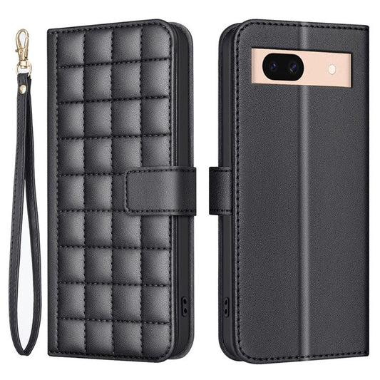BINFEN COLOR BF34 for Google Pixel 8a Wallet Case Shockproof PU Leather Cover - Black