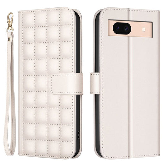 BINFEN COLOR BF34 for Google Pixel 8a Wallet Case Shockproof PU Leather Cover - Beige