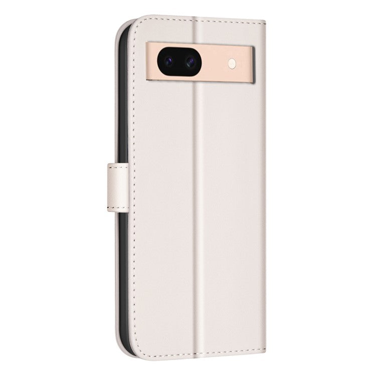 BINFEN COLOR BF34 for Google Pixel 8a Wallet Case Shockproof PU Leather Cover - Beige