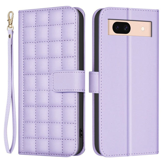 BINFEN COLOR BF34 for Google Pixel 8a Wallet Case Shockproof PU Leather Cover - Light Purple