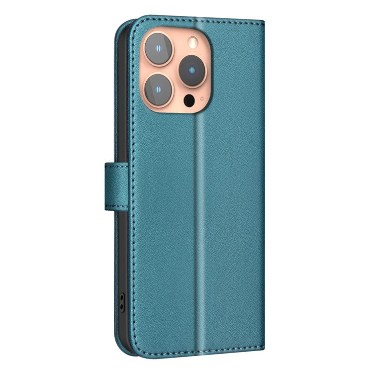 BINFEN COLOR BF34 for iPhone 16 Pro Case Wallet Stand Folio Flip Leather Phone Cover - Green