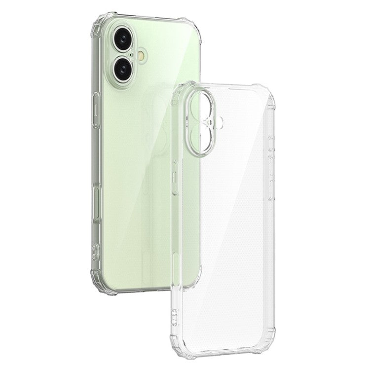 For iPhone 16 Plus Case Anti-Scratch Transparent Mobile Phone Cover