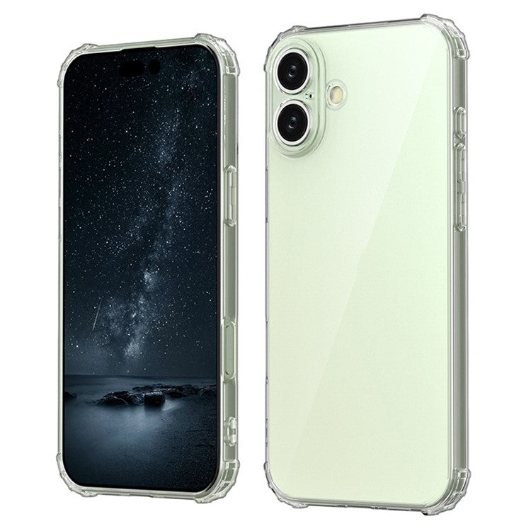 For iPhone 16 Plus Case Anti-Scratch Transparent Mobile Phone Cover