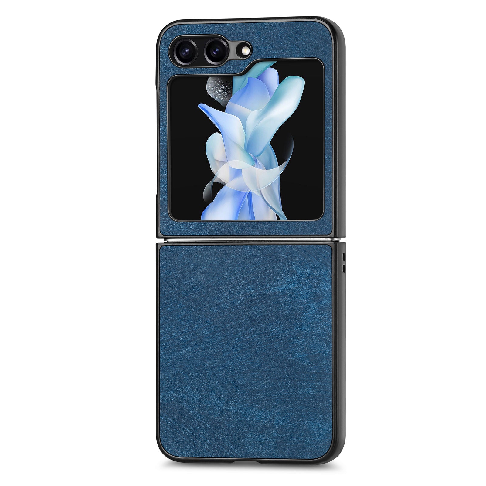 For Samsung Galaxy Z Flip6 5G Case Vintage Leather+PC Slim Fit Phone Cover - Blue