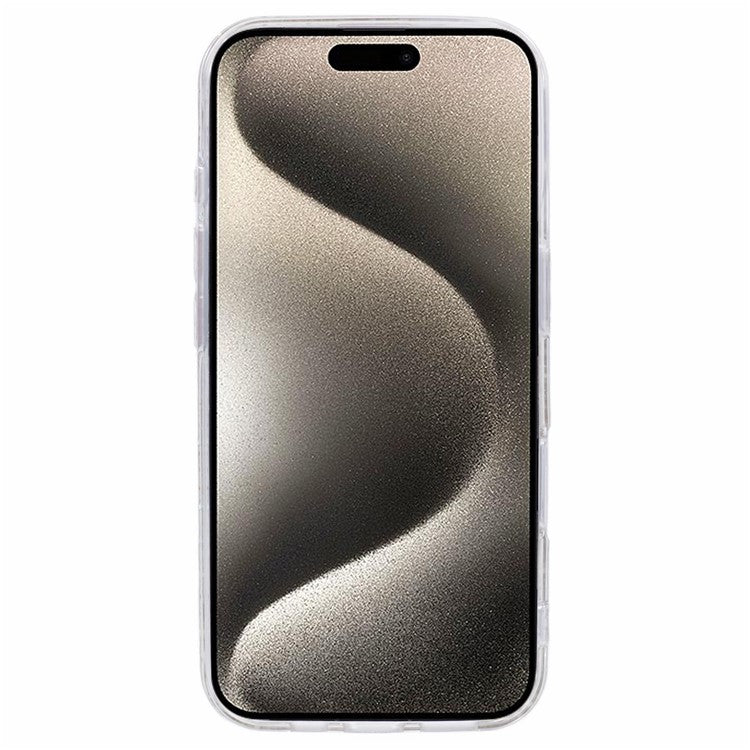 For iPhone 16 Plus Case Protective Soft TPU Phone Cover with Glittery Surface - Purple
