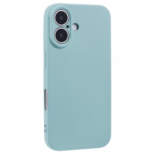 For iPhone 16 Plus Case Soft Fiber Lining TPU Phone Cover Camera Lens Protection - Baby Blue