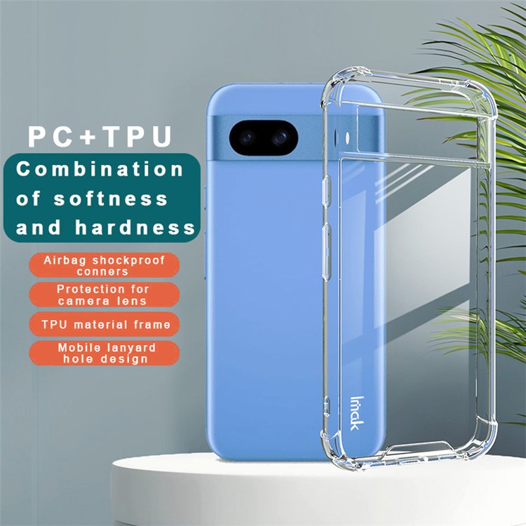 IMAK For Google Pixel 8a Case Shockproof Airbag Corners PC+TPU Phone Cover