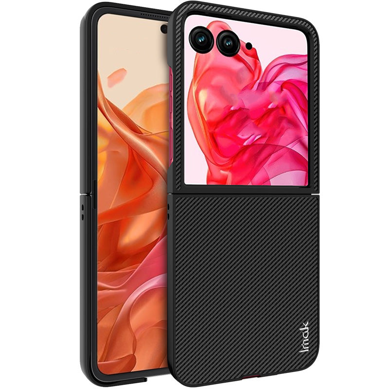 IMAK Ruiyi Series for Motorola Razr 50 Ultra 5G / Razr+ 2024 5G Case Leather+PC Folding Phone Cover