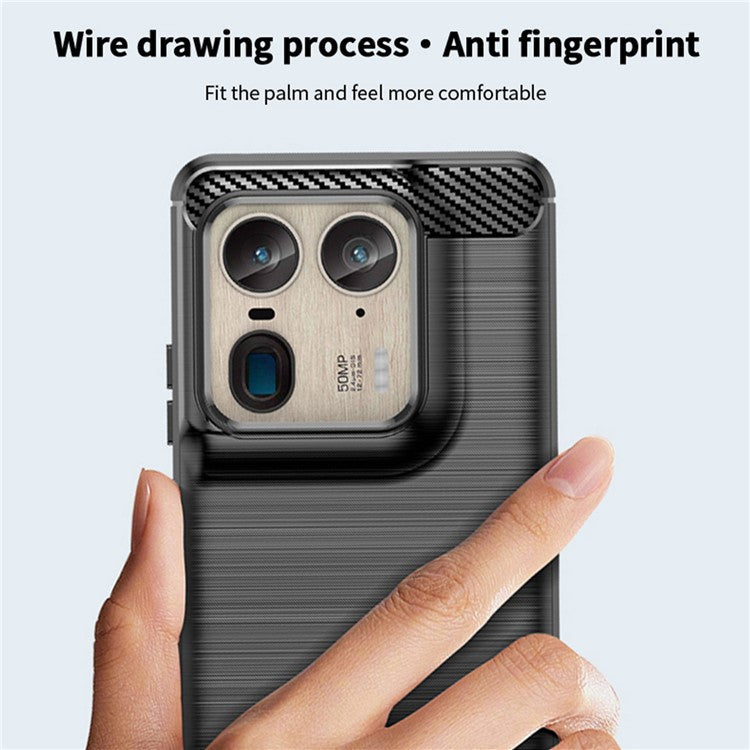 MOFI JK TPU Series-1 For Motorola Moto X50 Ultra 5G / Edge 50 Ultra 5G Case TPU Brushed Phone Cover - Black