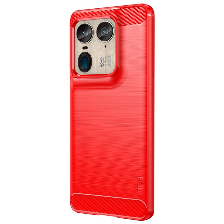 MOFI JK TPU Series-1 For Motorola Moto X50 Ultra 5G / Edge 50 Ultra 5G Case TPU Brushed Phone Cover - Red