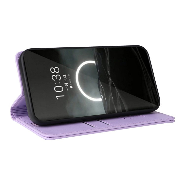 YIKATU YK-001 For Huawei Pura 70 Case Leather Phone Cover Card Slot Stand Strong Magnetic - Light Purple
