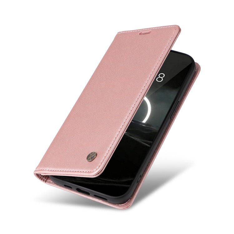 YIKATU YK-001 For Huawei Pura 70 Case Leather Phone Cover Card Slot Stand Strong Magnetic - Rose Gold