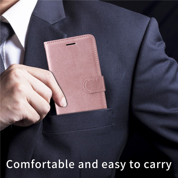 KT Leather Series-2 for Huawei Pura 70 Case Flip Folio Leather Cell Phone Cover Card Holder - Rose Gold