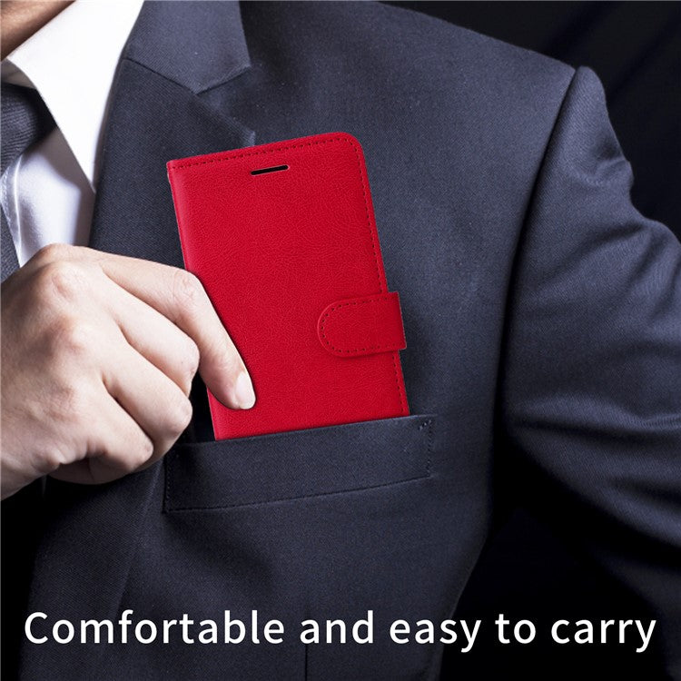 KT Leather Series-2 for Huawei Pura 70 Case Flip Folio Leather Cell Phone Cover Card Holder - Red