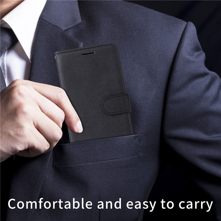 KT Leather Series-2 for Huawei Pura 70 Case Flip Folio Leather Cell Phone Cover Card Holder - Black
