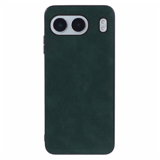 For OnePlus Nord 4 Case Leather Coated PC+TPU Retro Phone Back Cover - Green