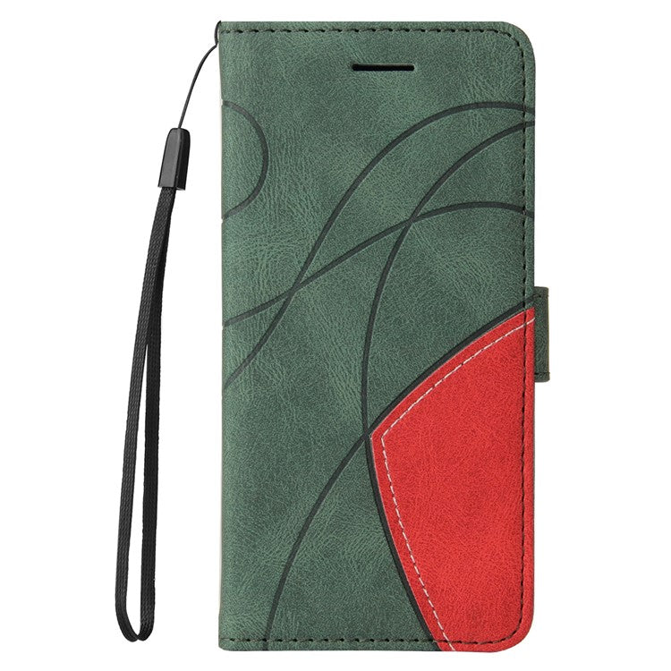 KT Leather Series-1 For Huawei Pura 70 Wallet Case Two-Color Splicing Stand Leather Phone Cover - Green