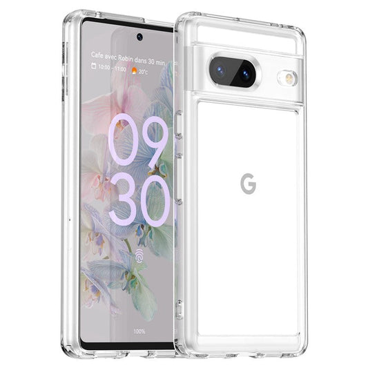 For Google Pixel 7 5G Candy Series Shockproof TPU Phone Case Airbag Corner Cushion Phone Back Cover - Transparent