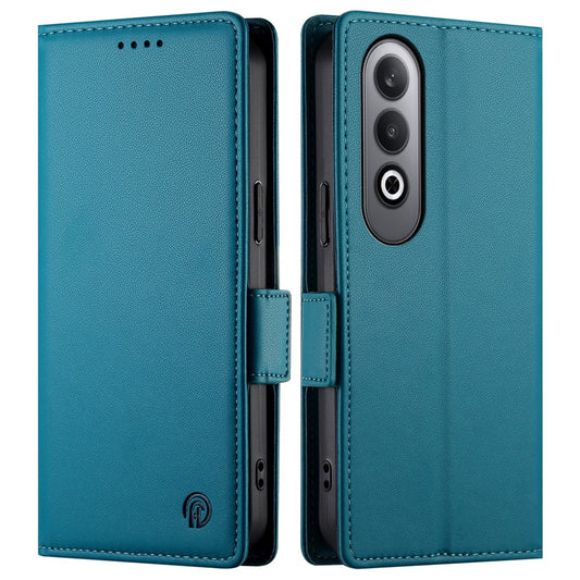 DF-010 For Oppo K12 / OnePlus Nord CE4 5G Stand Case Anti-Drop PU Leather Wallet Phone Cover - Blue